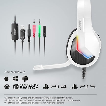Ant Esports H1100 Pro RGB Wired  Gaming Headphones