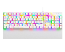 Ant Esports MK4100 RGB Mechanical Wired Gaming Keyboard White Hot-Swappable Per-Key RGB Brown Outemu Switches