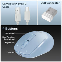 Foxin Flow Rechargeable Mouse BT & Wireless (Blue)