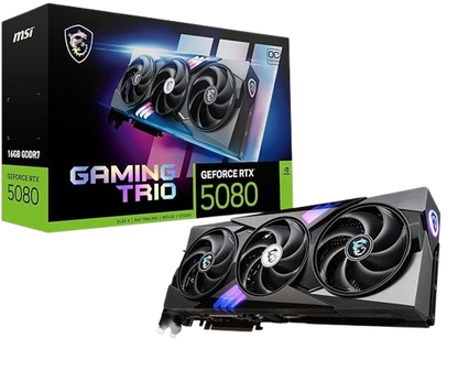 MSI GeForce RTX 5080 16GB GAMING TRIO OC, Graphic Card