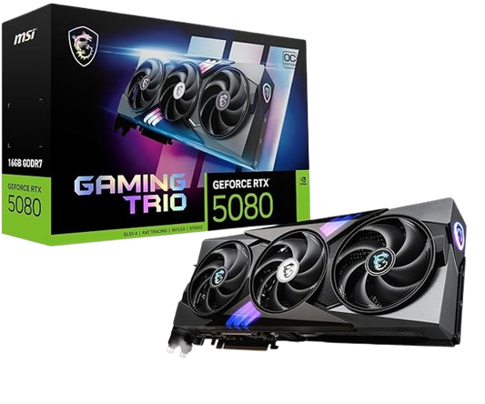 MSI GeForce RTX 5080 16GB GAMING TRIO OC, Graphic Card