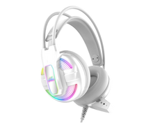 Ant Esports H525 Pro RGB Gaming Headset Gaming Over Ear Wired Headphones with Mic Mobile_White