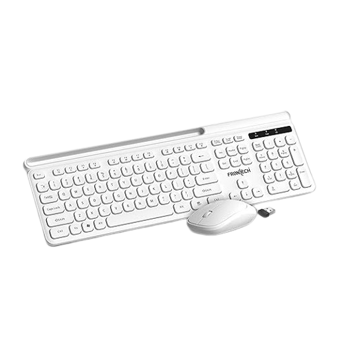 Frontech Wireless Keyboard & Mouse Combo Set, KB-0030, White