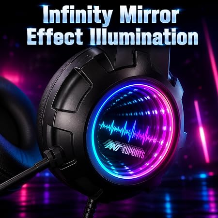 Ant Esports H950 Wired 7.1 USB RGB Gaming Headset - Black