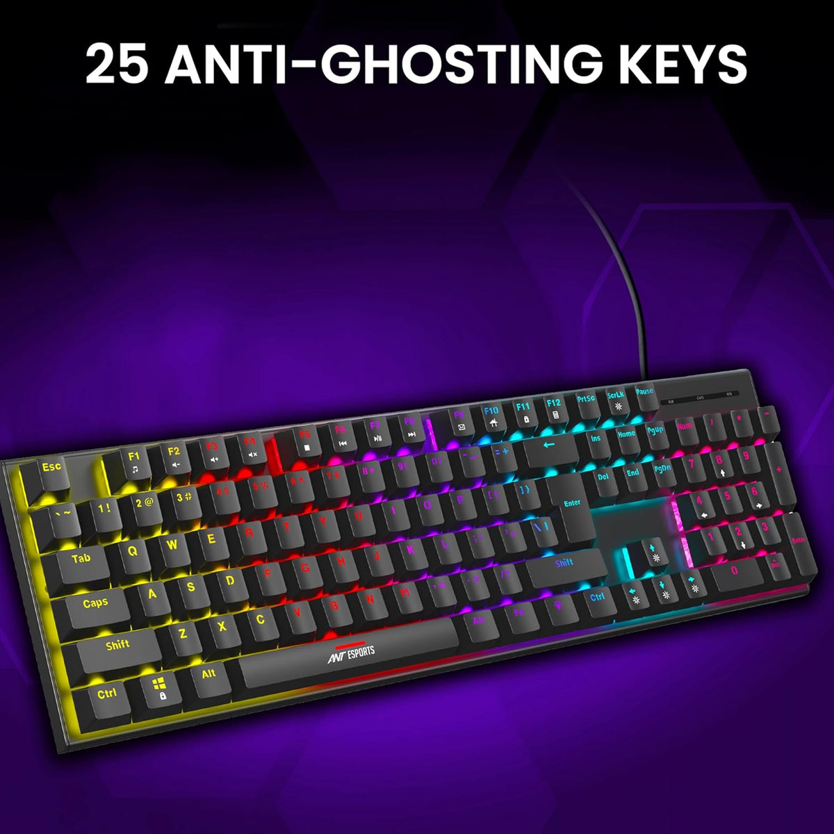 Ant Esports Thunder 30 Wired Mechanical Keyboard & Mouse Gaming Combo (Red Switches) - Black (R-41179400)