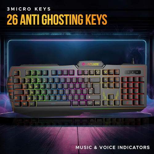 LAPCARE Champ (LGK-102) Multi Key Anti Ghosting RGB Gaming Keyboard