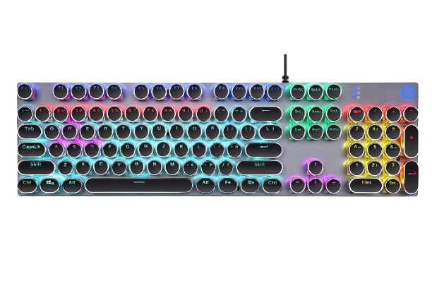 HP GK400Y Mechanical Gaming Keyboard/Light Sync Backlit/Auto-Sleep Mode/RGB Colour/Full-Size Mechanical Keyboard