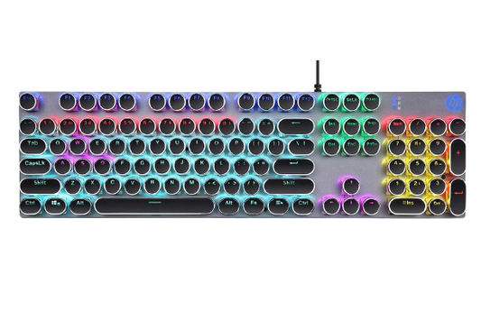 HP GK400Y Mechanical Gaming Keyboard/Light Sync Backlit/Auto-Sleep Mode/RGB Colour/Full-Size Mechanical Keyboard