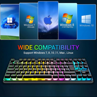 Ant Esports MK720 Pro V2 Membrane Wireless Gaming Keyboard Black