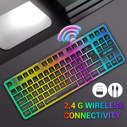 Ant Esports MK720 Pro V2 Membrane Wireless Gaming Keyboard Black