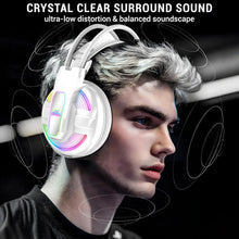 Ant Esports H525 Pro RGB Gaming Headset Gaming Over Ear Wired Headphones with Mic Mobile_White