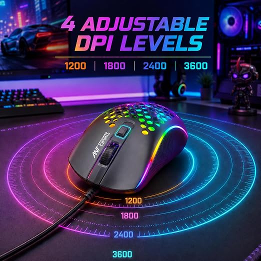 Ant Esports GM80 Wired Gaming Mouse