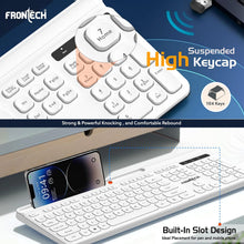 Frontech Wireless Keyboard & Mouse Combo Set, KB-0030, White