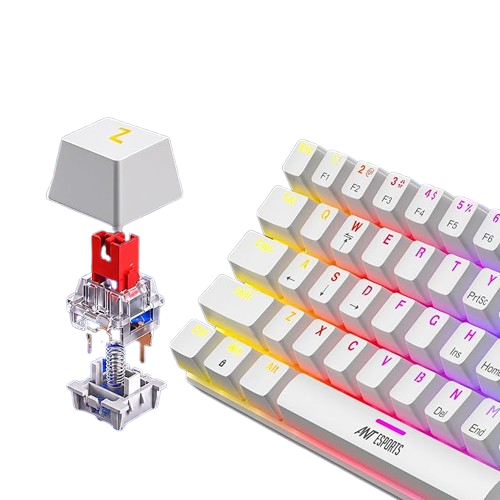 Ant Esports MK1200 Mini 60% Wired Mechanical Gaming Keyboard – Red Switch