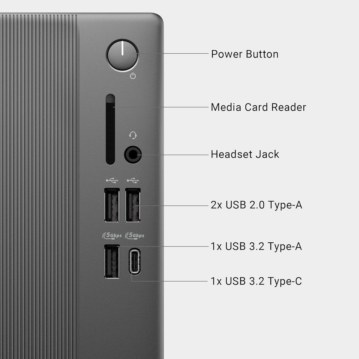 Desktop - Dell Slim ECS1250 - i5-14400 | 8 GB | 512 | Windows 11 | Office' 24 | Wired KB & M | 19.5" Monitor