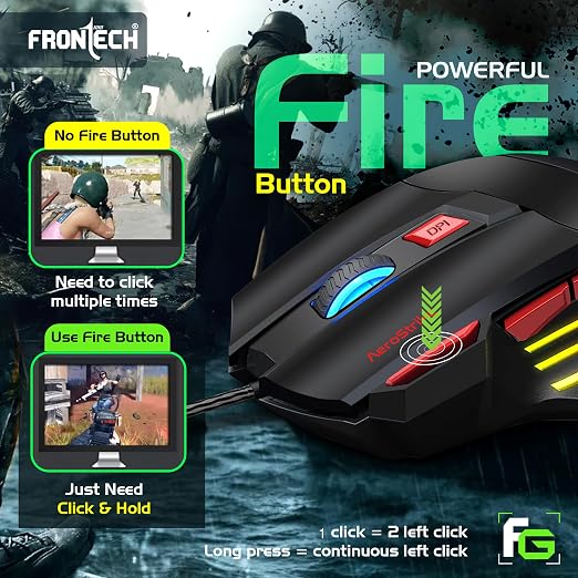 Frontech AeroStrike RGB USB Gaming Mouse