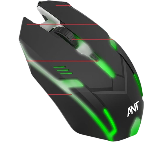 Ant GM46 Wired Optical Gaming Mouse  black