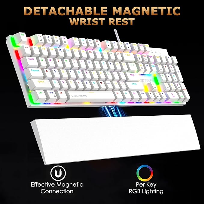 Ant Esports  MK4100 RGB Mechanical Gaming Keyboard - Black - Brown Switches