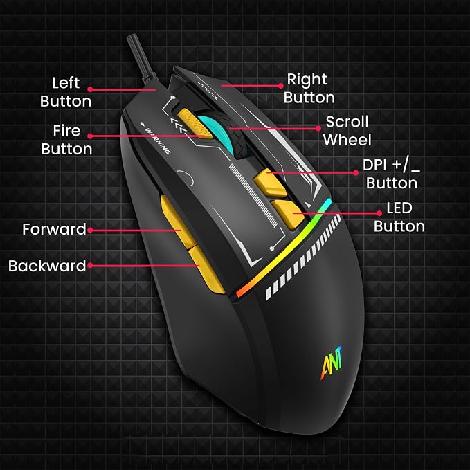 Ant Esports Ghost 50 Wired Optical Gaming Mouse