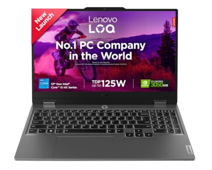 Lenovo LOQ, 12th Gen Intel Core i5 12450HX, RTX 3050-6GB, 16GB RAM, 512GB SSD, FHD, 15.6"/39.6cm, 144Hz, Windows 11, Office 2024, Grey, 2.4Kg, 83GS00PJIN, 3 Mon. Game Pass, Gaming Laptop