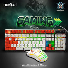 FRONTECH Nova Knight Gaming Keyboard and Mouse (KB-0043, Orange & White)