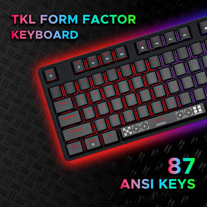 Ant Esports Thunder20 Wired Mechanical Gaming Keyboard and Mouse Combo Brown Switch_ Black