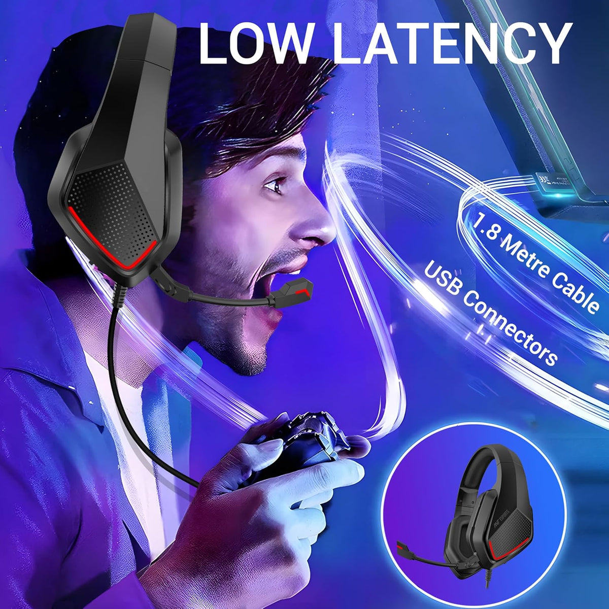 Ant Esports H590 7.1 Surround Sound Gaming Headset