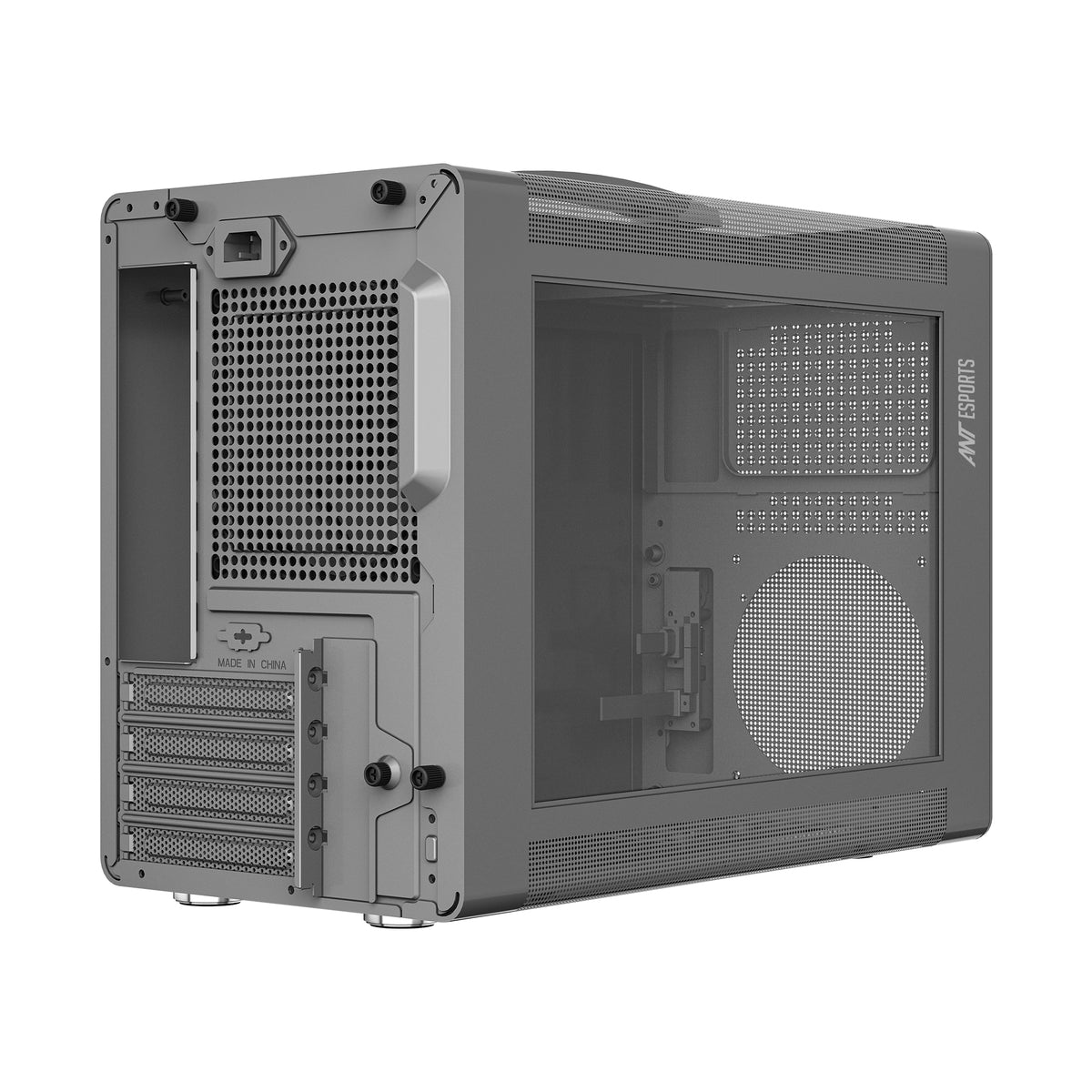 Ant Esports Box C Air Mini Tower Micro-ATX, Mini-ITX Grey Cabinet 120mm Fan