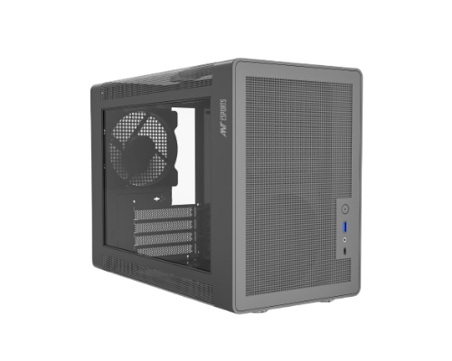 Ant Esports Box C Air Mini Tower Micro-ATX, Mini-ITX Grey Cabinet 120mm Fan