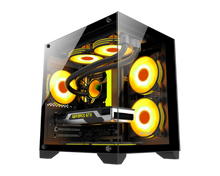 Ant Esports crystal Z2 Mid-Tower Micro-ATX, Mini-ITX Black Cabinet 3x120mm Fan