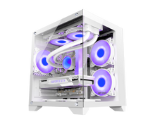 Ant Esports crystal Z2 Mid-Tower Micro-ATX, Mini-ITX White Cabinet 3x120mm Fan