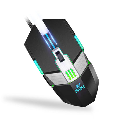 Ant Esports GM90 3600DPI Wired Gaming Mouse Black