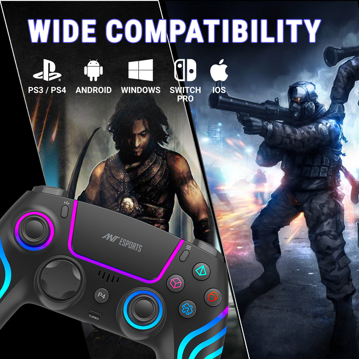 Ant Esports GP400 Wireless Gamepad - Black