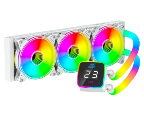 Ant Esports ICE-Glow 360mm ARGB AM5/LGA1851 White AIO Liquid Cooler