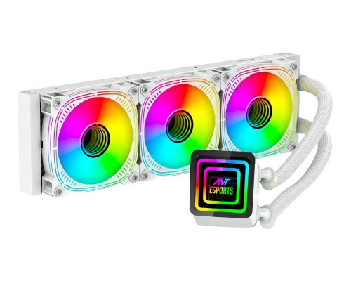 Ant Esports Iceinfinite -360 ARGB CPU Cooler with heatsink White