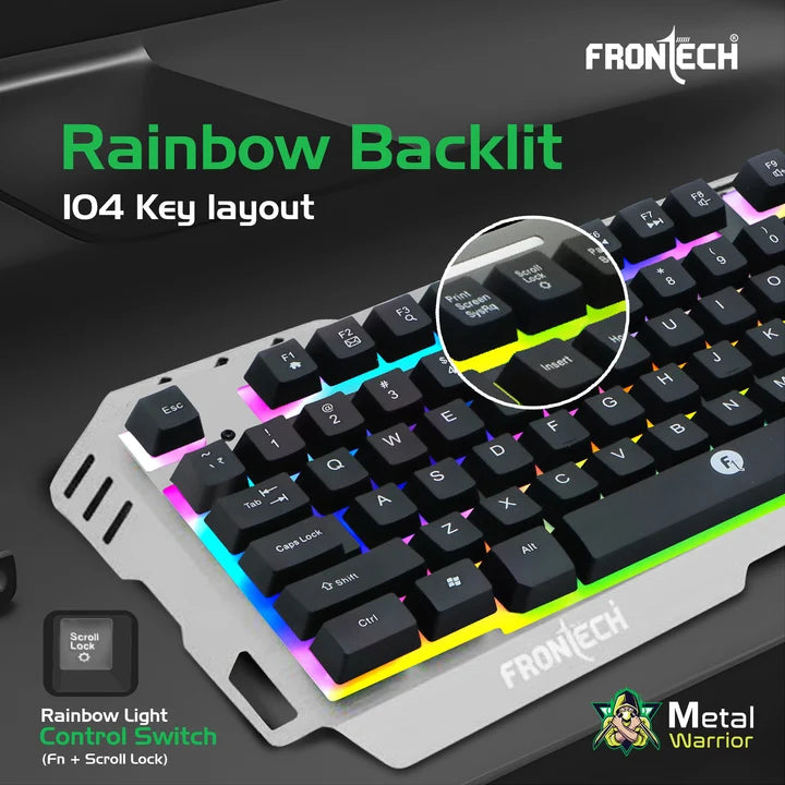 Frontech KB-0009B Metal Warrior Gaming Combo Black