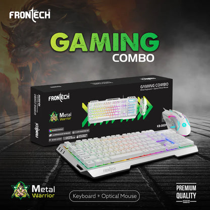 Frontech  KB-0009W Metal Warrior Gaming Combo White
