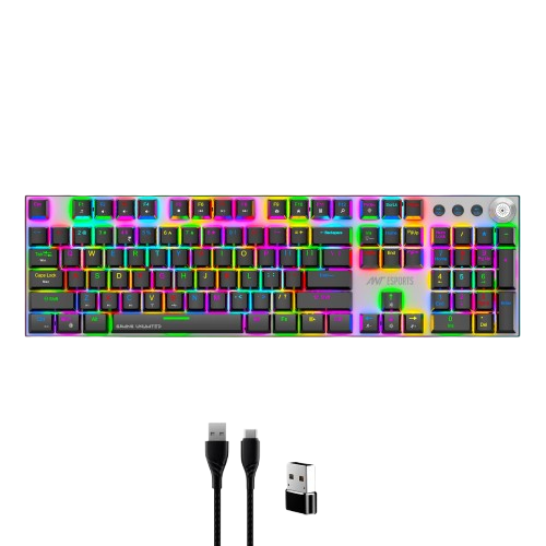 Ant Esports MK 4400 Pro Wireless Mechanical Gaming Keyboard Red Switch – Black