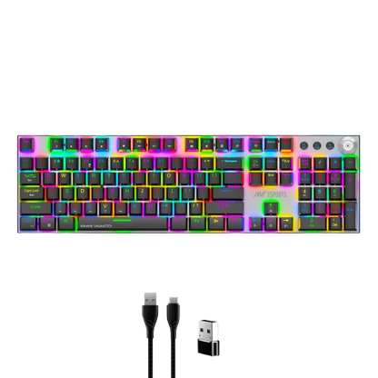 Ant Esports MK 4400 Pro Wireless Mechanical Gaming Keyboard Red Switch – Black