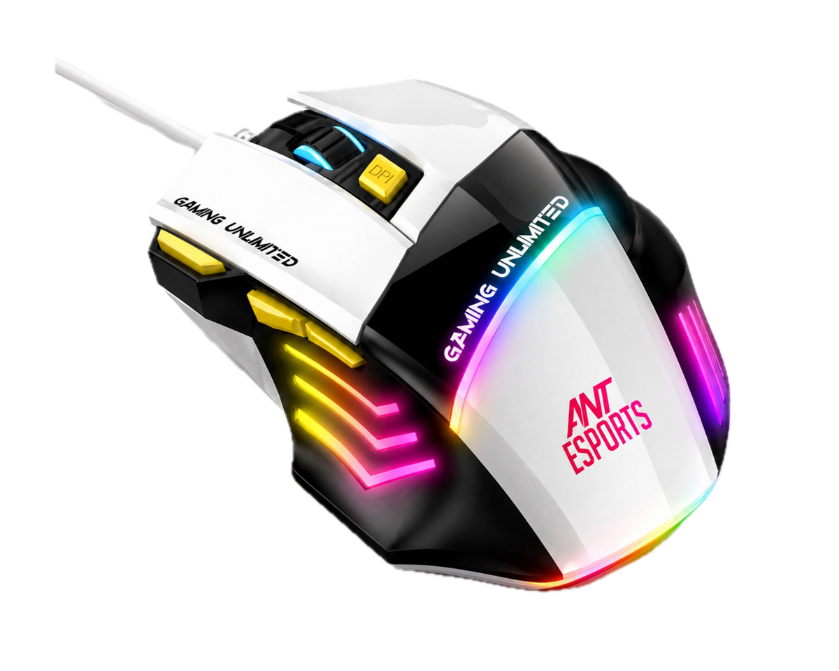Ant Esports Strike10 Wired Optical Gaming Moue – White