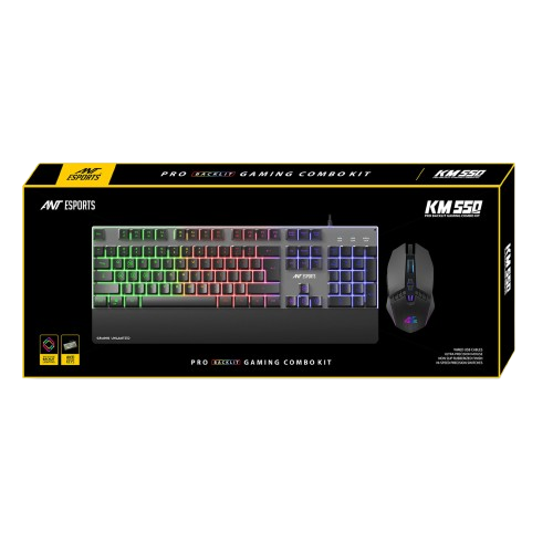 Ant Esports KM550 Wired Keyboard and Mouse Combo black