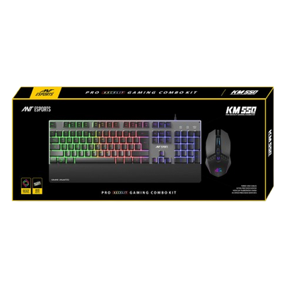 Ant Esports KM550 Wired Keyboard and Mouse Combo black