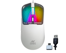 Ant Esports Virtus100 White Wired Gaming Mouse 12800 DPI