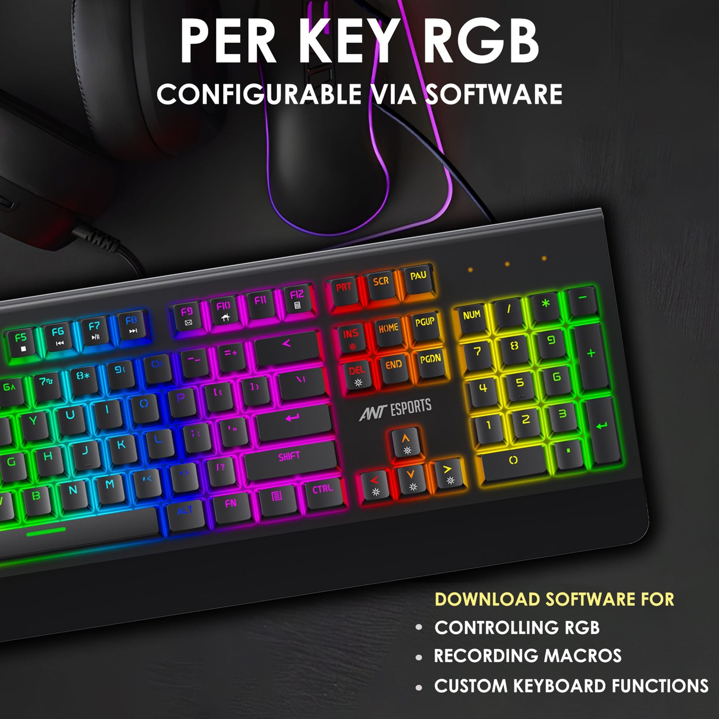 Ant Esports MK4000 Mechanical Wired Gaming Keyboard Black
