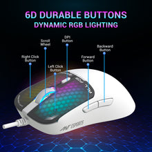 Ant Esports Virtus100 White Wired Gaming Mouse 12800 DPI