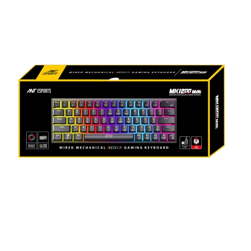Ant Esports MK1850 Mechanical Wired Gaming Keyboard Red Switch Hot-Swap Mech Keyboard