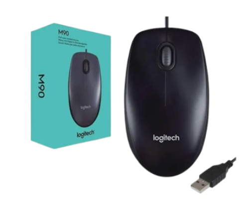Logitech M90 Wired Mouse, Black