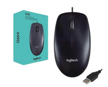 Logitech M90 Wired Mouse, Black