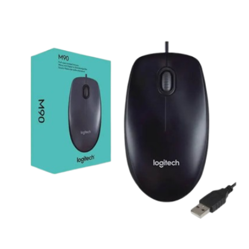 Logitech M90 Wired Mouse, Black