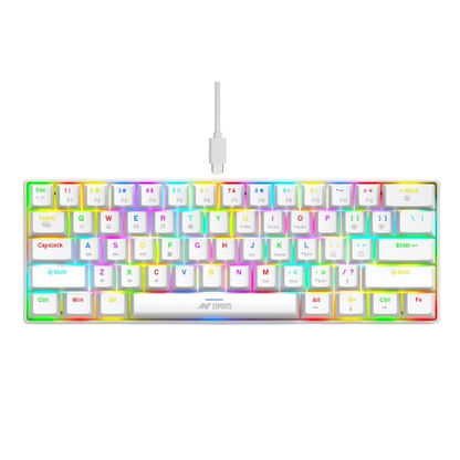 Ant Esports MK1300 V2 Mechnical Wired Gaming keyboard with RGB (White)